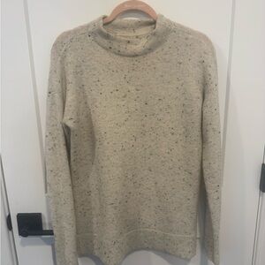 LOFT Oatmeal Speckled Crewneck Sweater